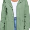 Women's Lightweight Raincoat Waterproof Packable Outdoor Windproof Hooded Active Rain Jacket S-XXL
