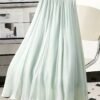 Solid Color Elastic Wais Skirt, Elegant Midi A-line Skirt For Spring & Summer, Women's Clothing