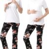 Women Maternity Nursing Pajama Sets Pregnant Lounge Sleepwear Breastfeeding PJs