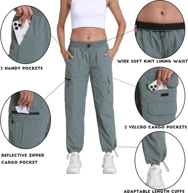 Lightweight Women Cargo Pants with Pockets Quick Dry Workout Athletic Travel Lounge Pantalones Outdoor Camping Hiking Pants