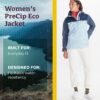 MARMOT Women's Precip Eco Jacket | Classic, Breathable, Waterproof, Tide Blue/Arctic Navy/Storm, Medium