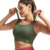 Adjustable High Impact Sports Bras for Women Zip Front Full Coverage and Lift Padded Compression Tops