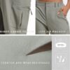 Women's Hiking Cargo Pants Lightweight Water Resistant Quick Dry Outdoor Athletic Pants with 4 Zipper Pockets