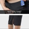Women Office Work Pencil Skirts Stretchy High Waist Tummy Control Nylon Midi Bodycon Skirts Below Knee Back Slit