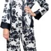 Women's 100% Silk Pajama, Jewel Garden Floral Print, Flattering Fit, Sleepwear, Lingerie