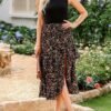 Dokotoo Women's Summer 2024 Maxi Dress Spaghetti Strap Spring Casual Boho Split Beach Long Flowy Dresses Trendy