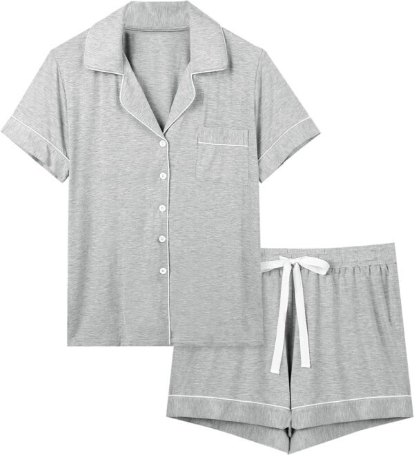 Pajama Set For Women Long Sleeve Button Down Sleepwear Soft and Comfy Lounge Set S-XXL