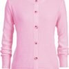 Women's Crew Neck Button Down Long Sleeve Solid Knit Classic Cardigan Sweater