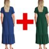 Womens Summer Dresses Casual Short Sleeve Crewneck Swing Dress Casual Tiered t Shirt Dress with Pockets 2024 Trendy Outfits