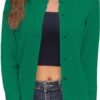 Women's Crew Neck Button Down Long Sleeve Solid Knit Classic Cardigan Sweater