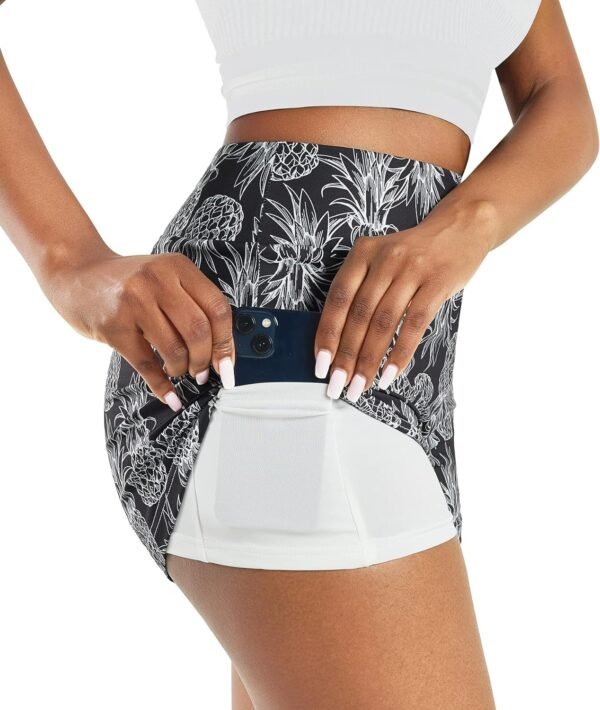Womens Pineapple Yoga Shorts Gym Workout Biker Running Sports Short Pants (Please Select Larger Size Size)