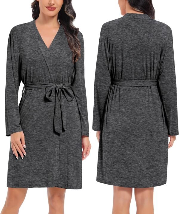 Womens Maternity Set Nursing Nightgown and Robe Set 3 in 1 Labor Delivery Nursing Gown Breastfeeding Robe Set