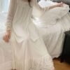 Women's Lace  Nightgown Long Sleeve Sleepwear Nightdress