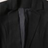 Elegant Office Pants Set, Belted Lapel Long Sleeve Slim Blazer & High Waist Straight Leg Loose Pants, Women's Clothing