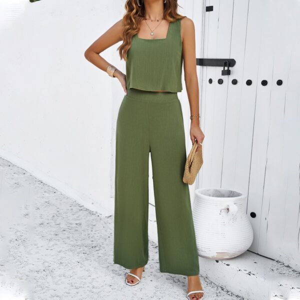 2024 Spring/Summer Casual & Elegant Sleeveless Vest Set for Women – Cross-Border Fashion
