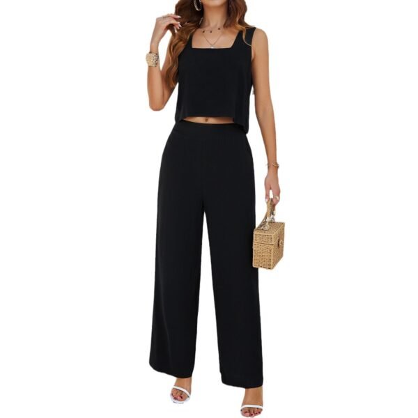 2024 Spring/Summer Casual & Elegant Sleeveless Vest Set for Women – Cross-Border Fashion