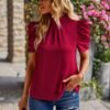 Hot-Selling Solid Color Loose Blouse for Women – 2023 Summer Fashion