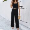 2024 Spring/Summer Casual & Elegant Sleeveless Vest Set for Women – Cross-Border Fashion