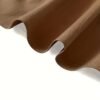 Women's Elegant Skirt, Plus Size Solid Button Decor Elastic High Rise Ruffle Hem Swing Maxi Skirt